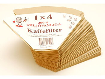 Kaffefilter 1x4,  12fp x 200st /Krt