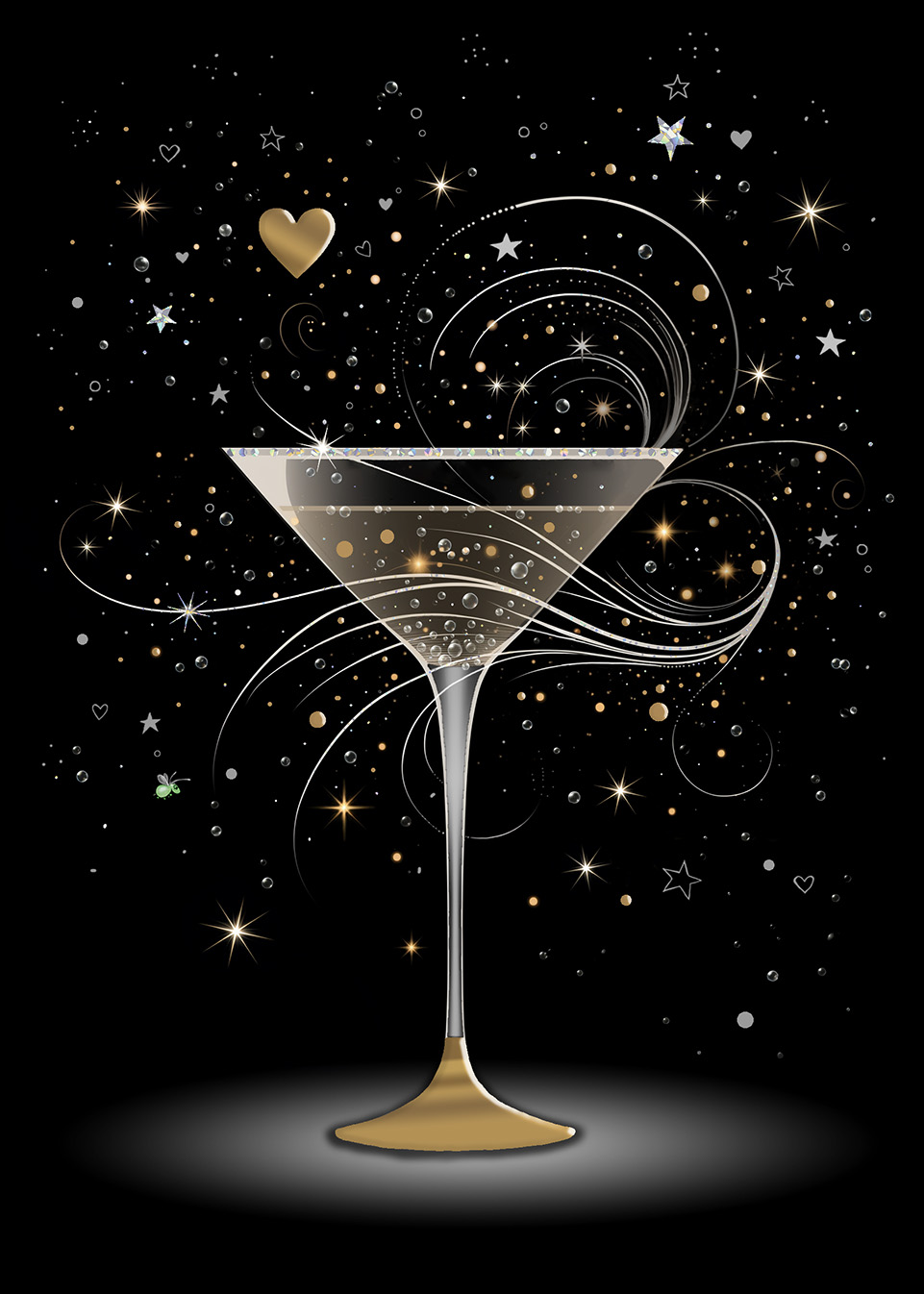 Cocktail, Greeting Card