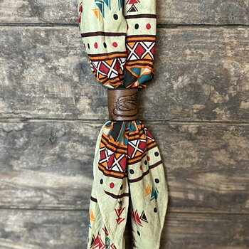 Bandana bolo Snake  handgjord i svenskt läder 