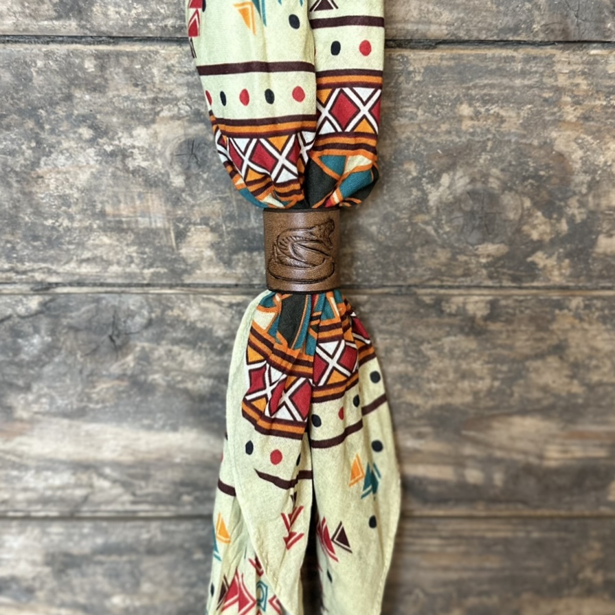 Bandana bolo Snake  handgjord i svenskt läder  - 3