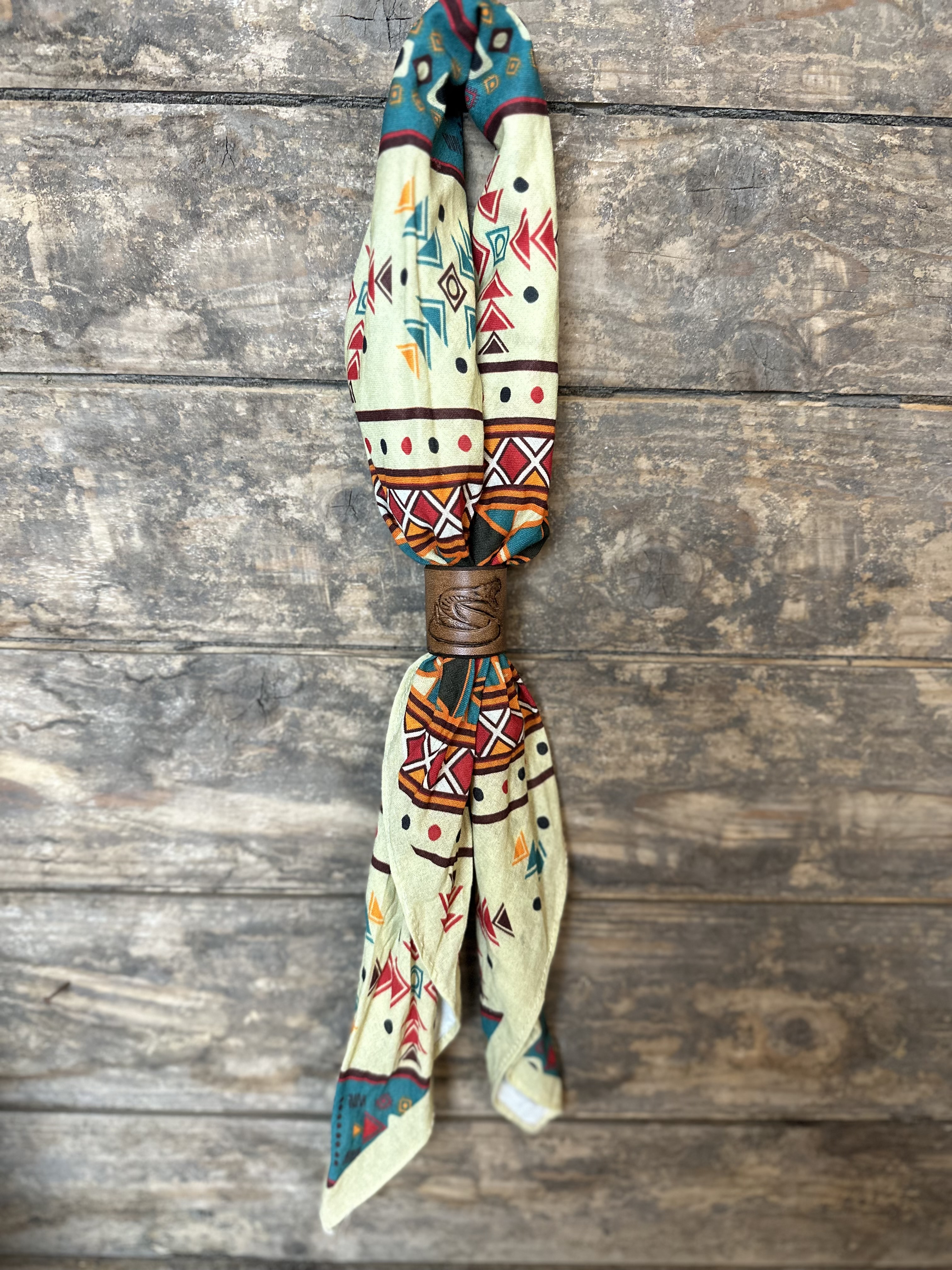 Bandana bolo Snake  handgjord i svenskt läder  - 2