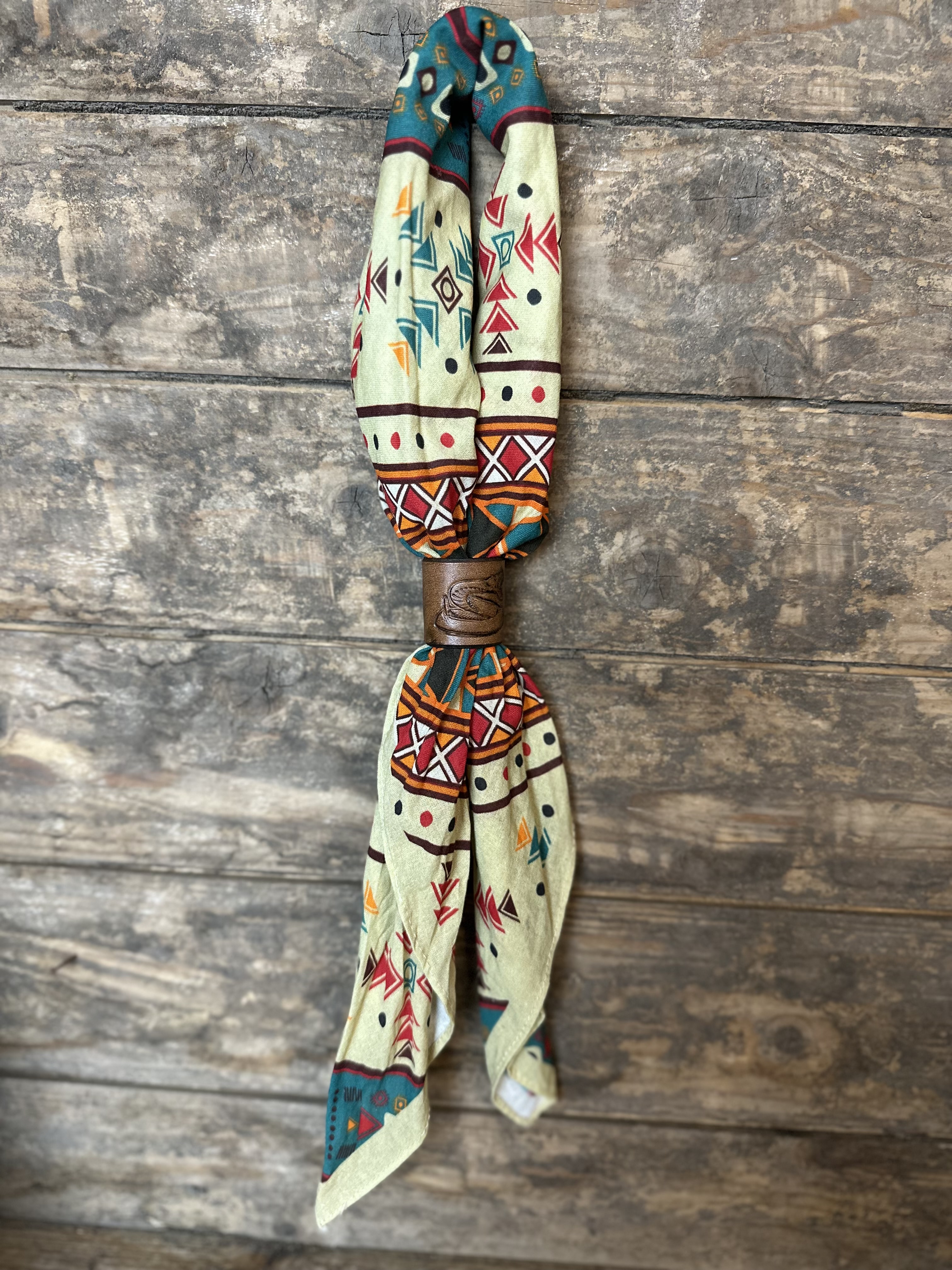 Bandana bolo Snake  handgjord i svenskt läder  - 5