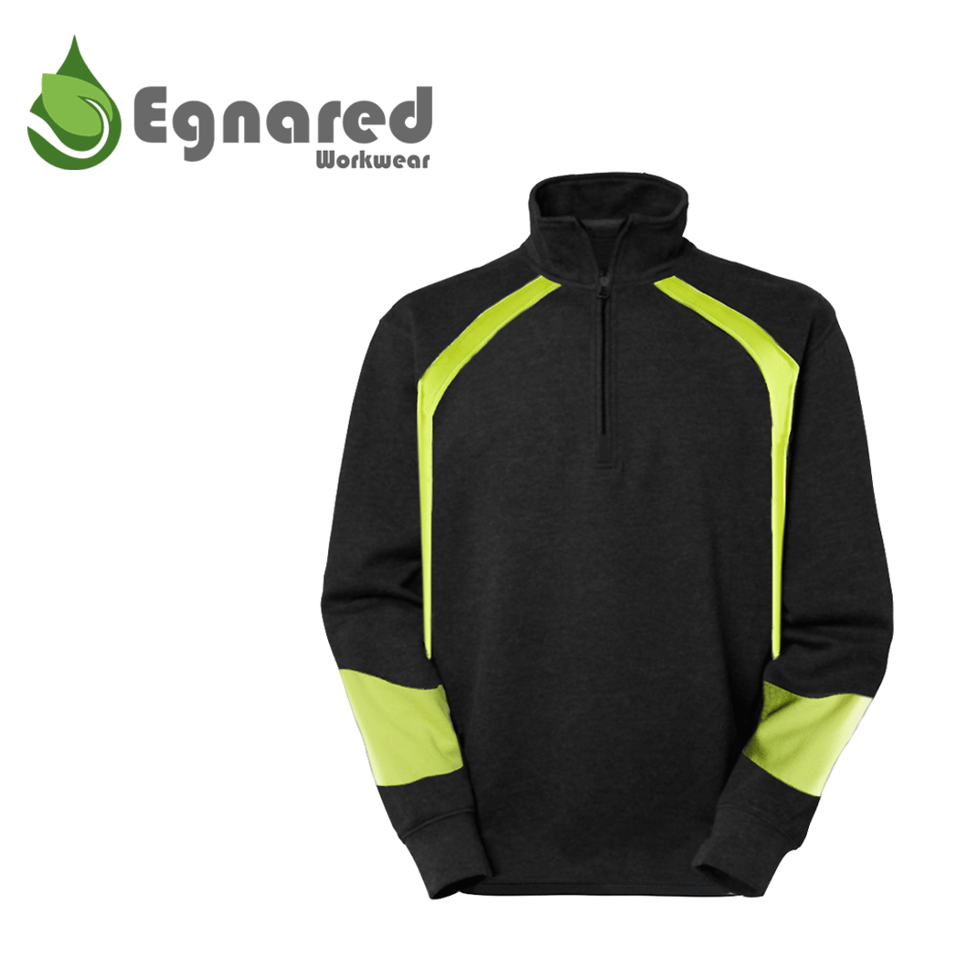 Halfzip Egnared 6050 Musta/Keltainen