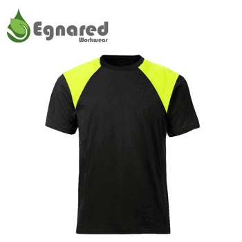 T-paita Egnared 7010 Musta/Keltainen