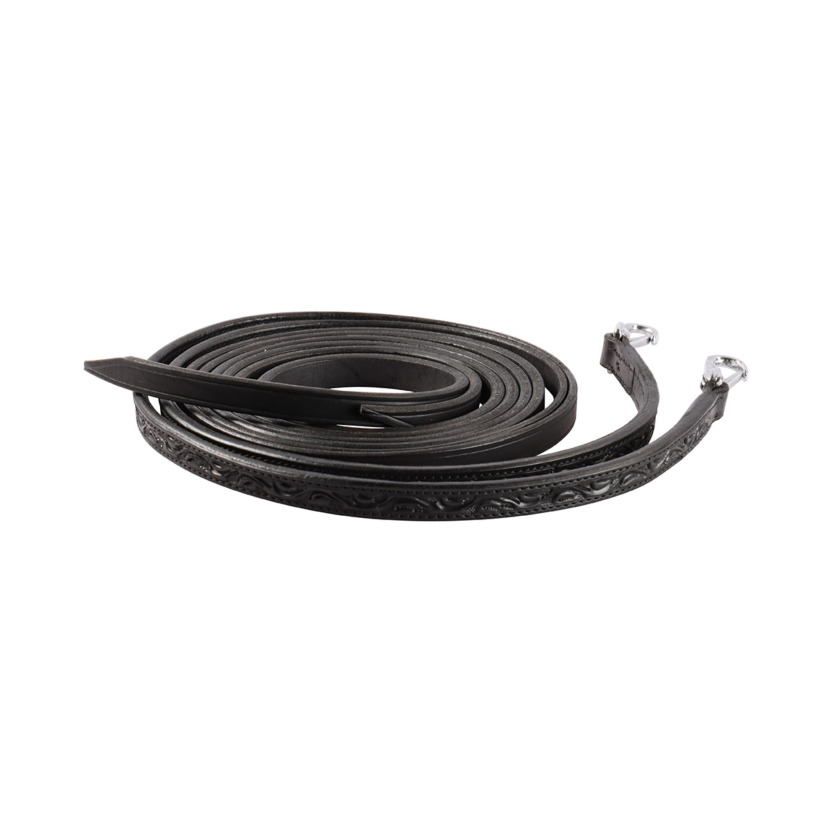 EDIX® Split Reins / Western reins, tooled, black