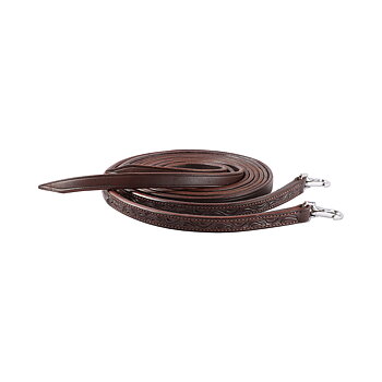 EDIX® Split Reins / westerntyglar, tooled, brun