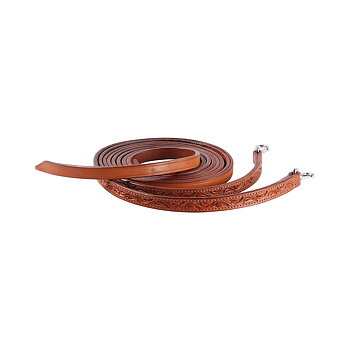 EDIX® Split Reins / westerntyglar, tooled, cognac