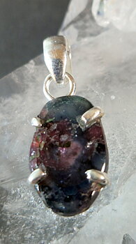 Blå Röd Turmalin Hänge i Silver 