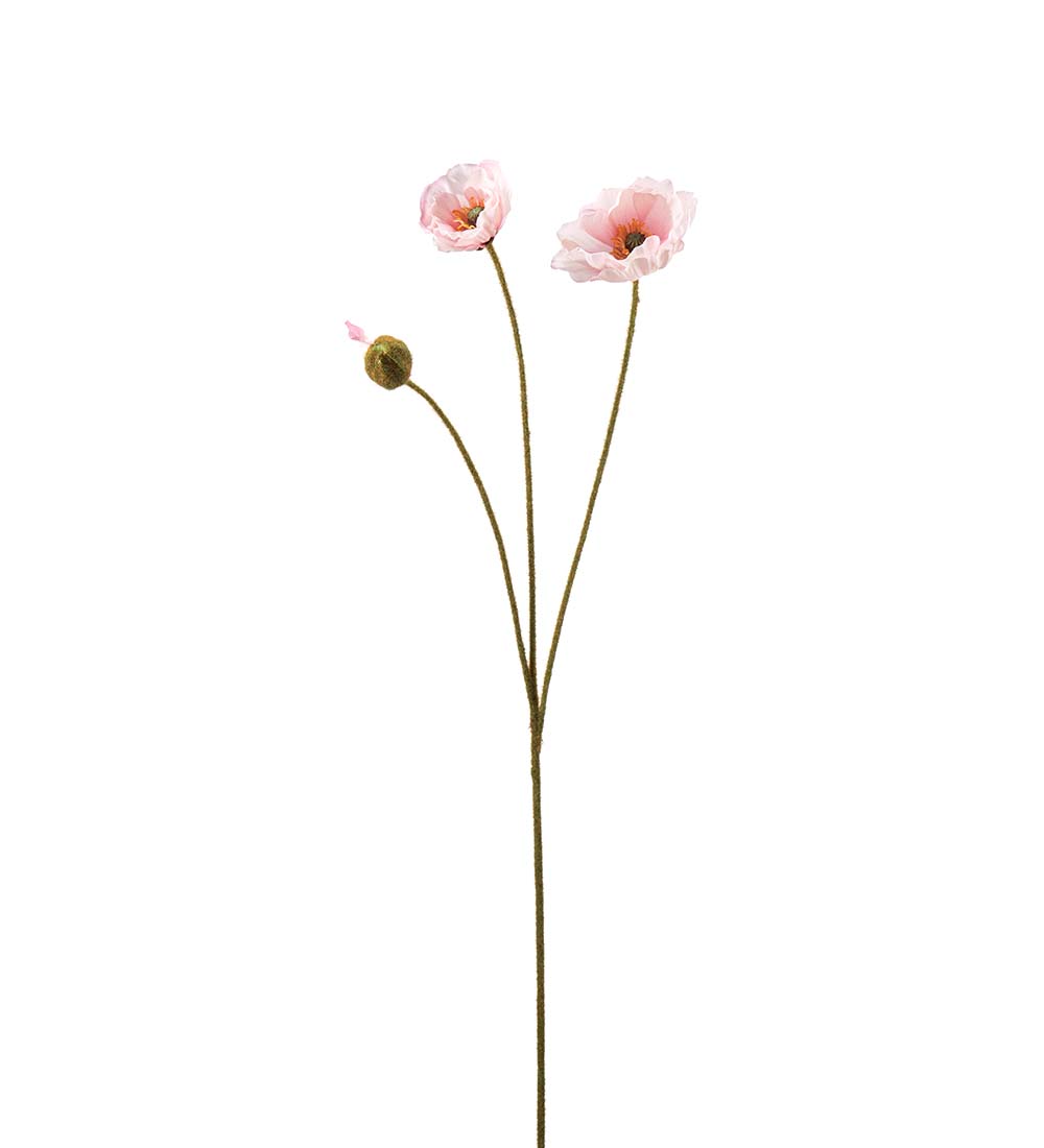 Poppy - Branch - 75 cm - Pink - 6
