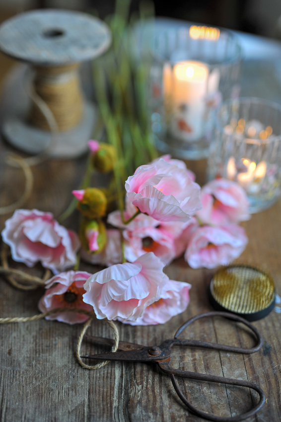 Poppy - Branch - 75 cm - Pink - 5