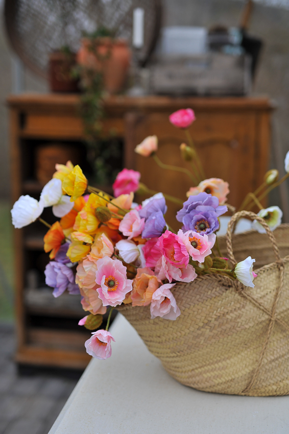 Poppy - Branch - 75 cm - Orange - 9