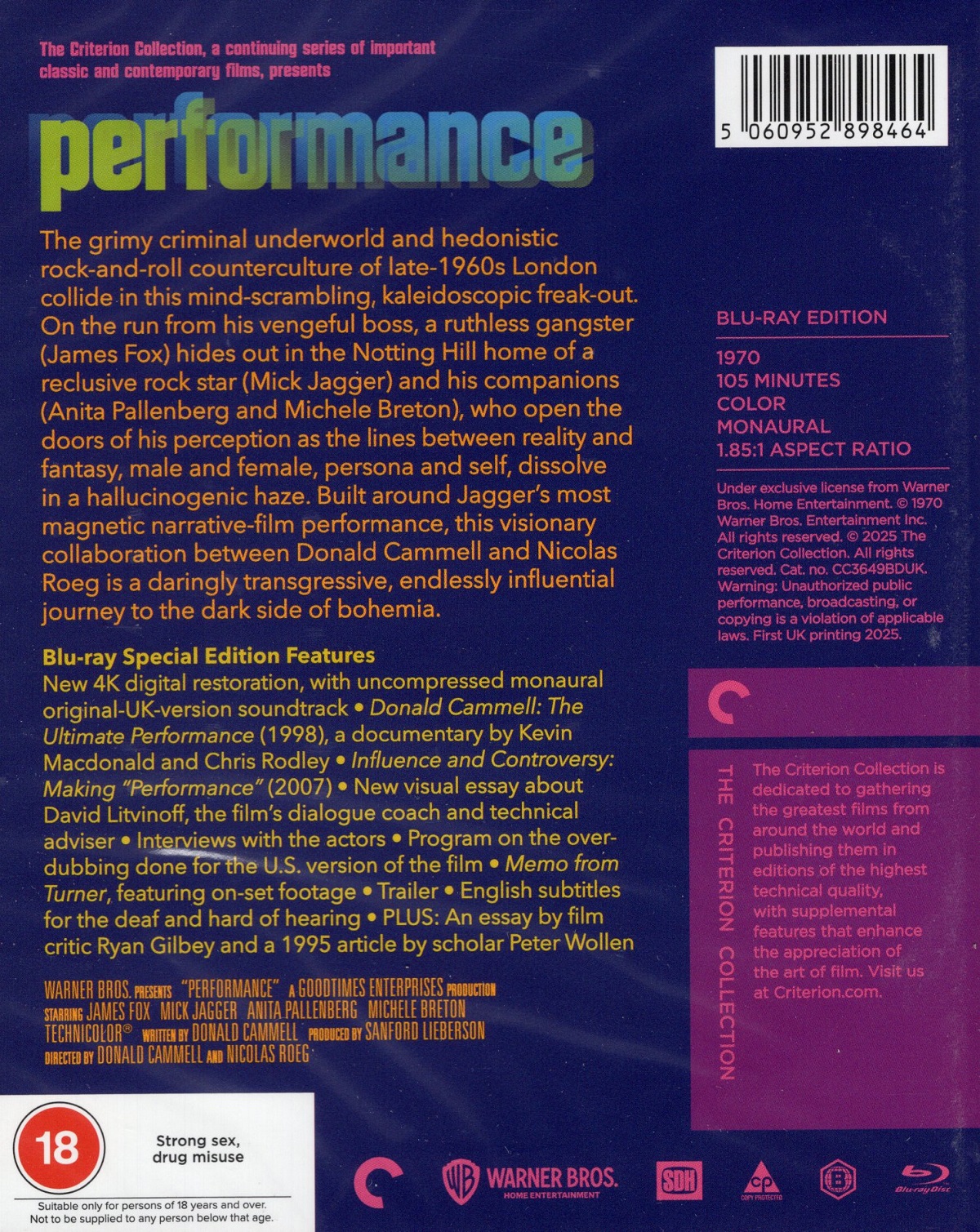 Performance (Criterion Collection) (ej svensk text) (Blu-ray) - 2