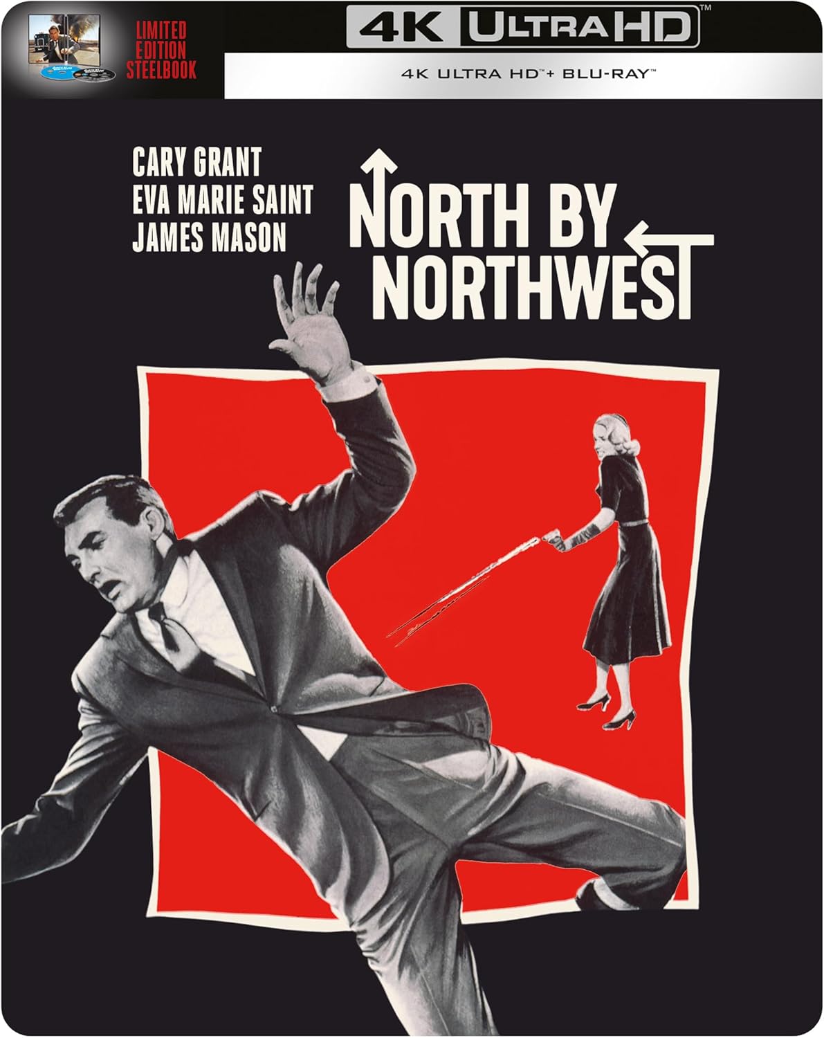 North By Northwest (Steelbook Limited Edition) (ej svensk text) (4K Ultra HD + Blu-ray)