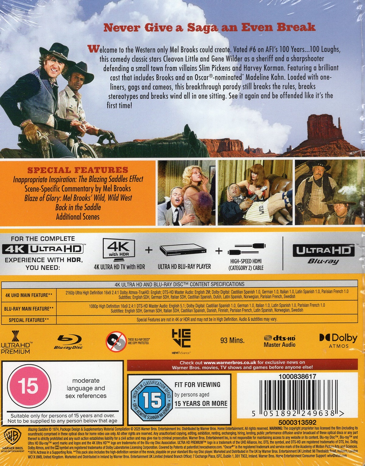 Blazing Saddles (Limited Edition Steelbook) (4K Ultra HD + Blu-ray) - 2