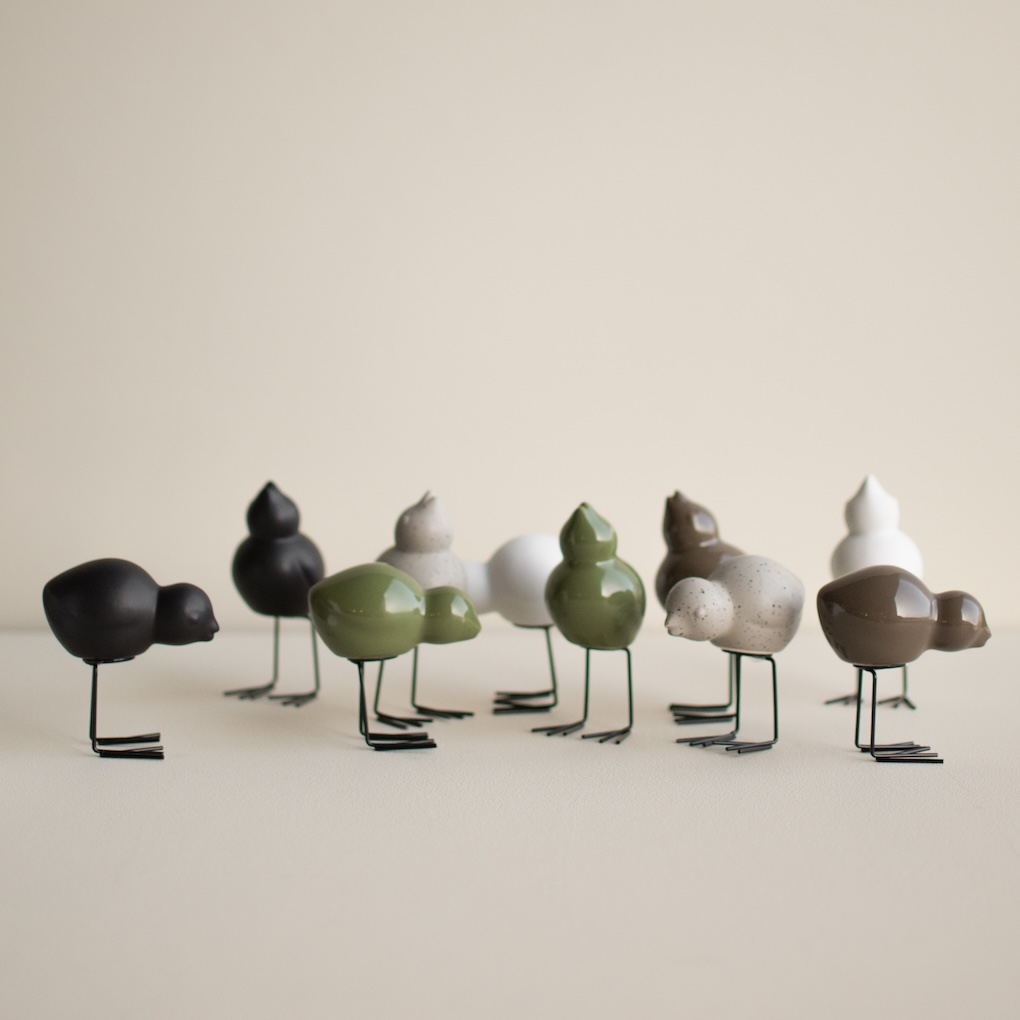 Fåglar - Swedish Birds - Shiny Green - Keramik - 2-pack - 4