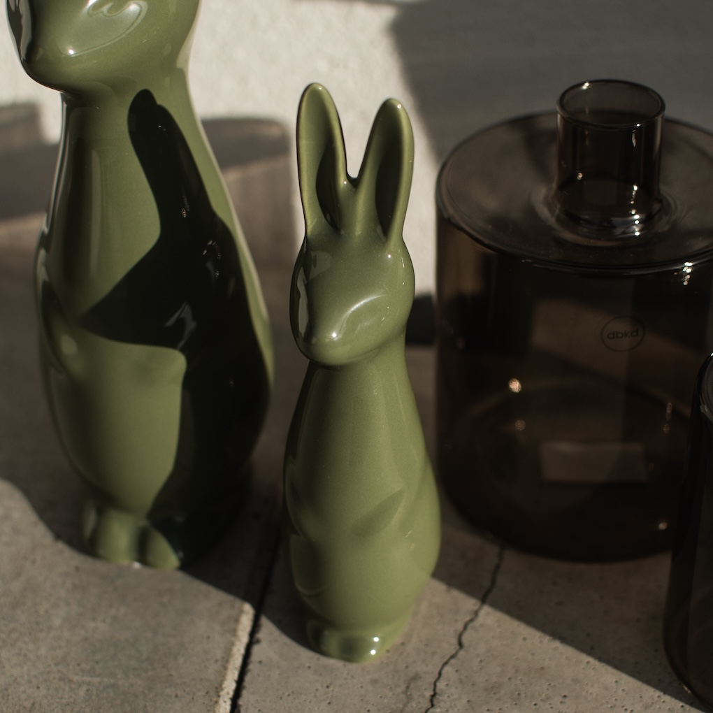 Swedish Rabbit - Påskhare - Kanin - Hare - Keramik - Shiny Green - Liten - 2