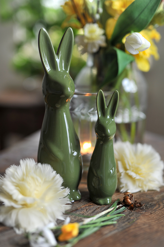 Swedish Rabbit - Påskhare - Kanin - Hare - Keramik - Shiny Green - Liten