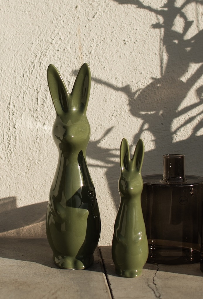 Swedish Rabbit - Påskhare - Kanin - Hare - Keramik - Shiny Green - Liten - 4