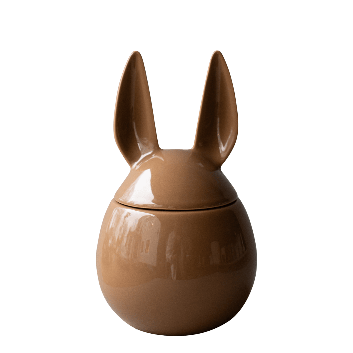 Eating Rabbit - Easter Egg - Bowl with Lid - Rabbit - Hare - Shiny Nougat - Large - DBKD - 5