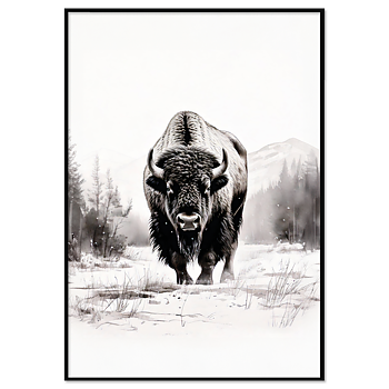 Bisonporträtt Poster