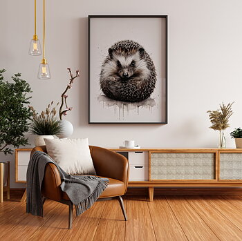 Ihoprullad Igelkott Poster