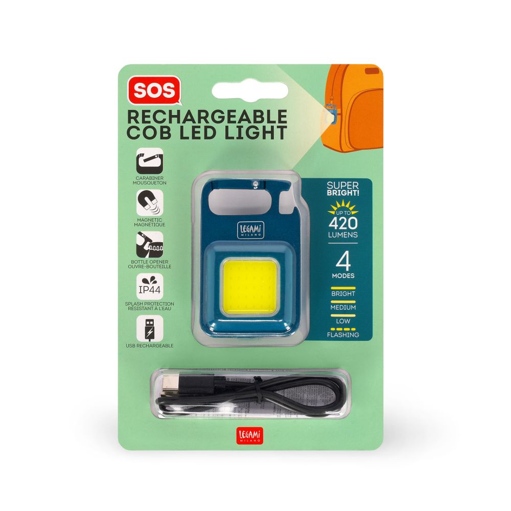 COB Ledlampa uppladdningsbar, SOS - 2