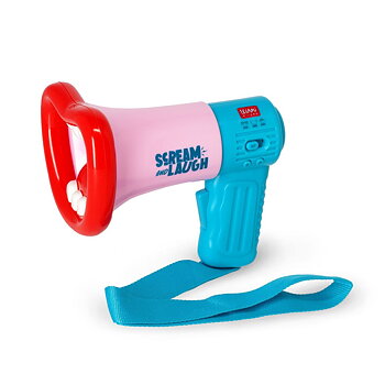 Scream and laugh, megafon, röstförvrängare