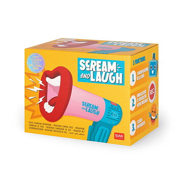 Scream and laugh, megafon, röstförvrängare
