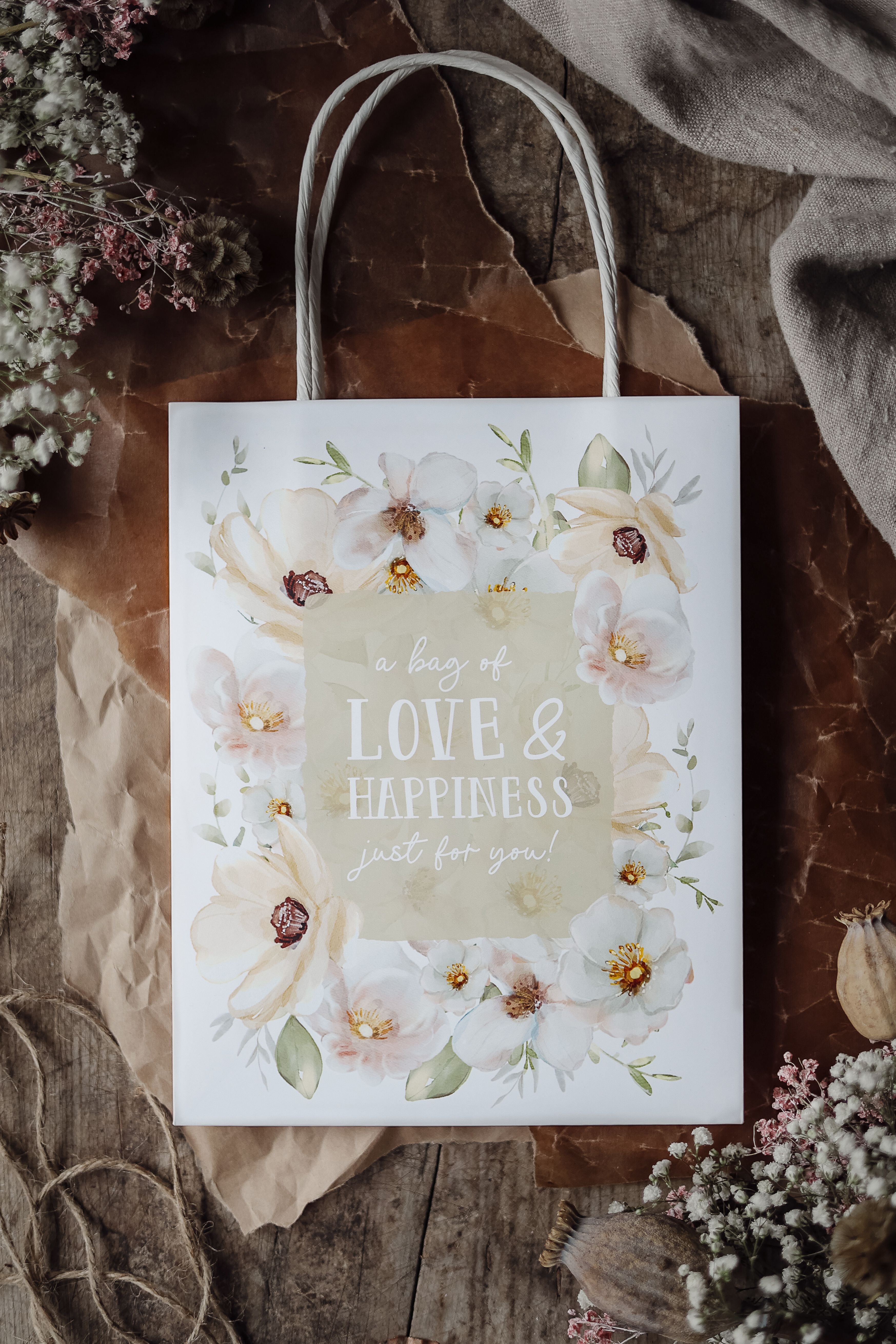 Gåvopåse - A bag of Love & Happiness - Just for you! - 2