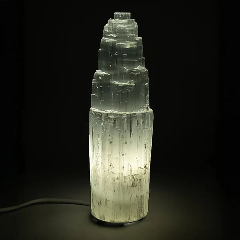Selenit isberg lampa ca 30cm - 2