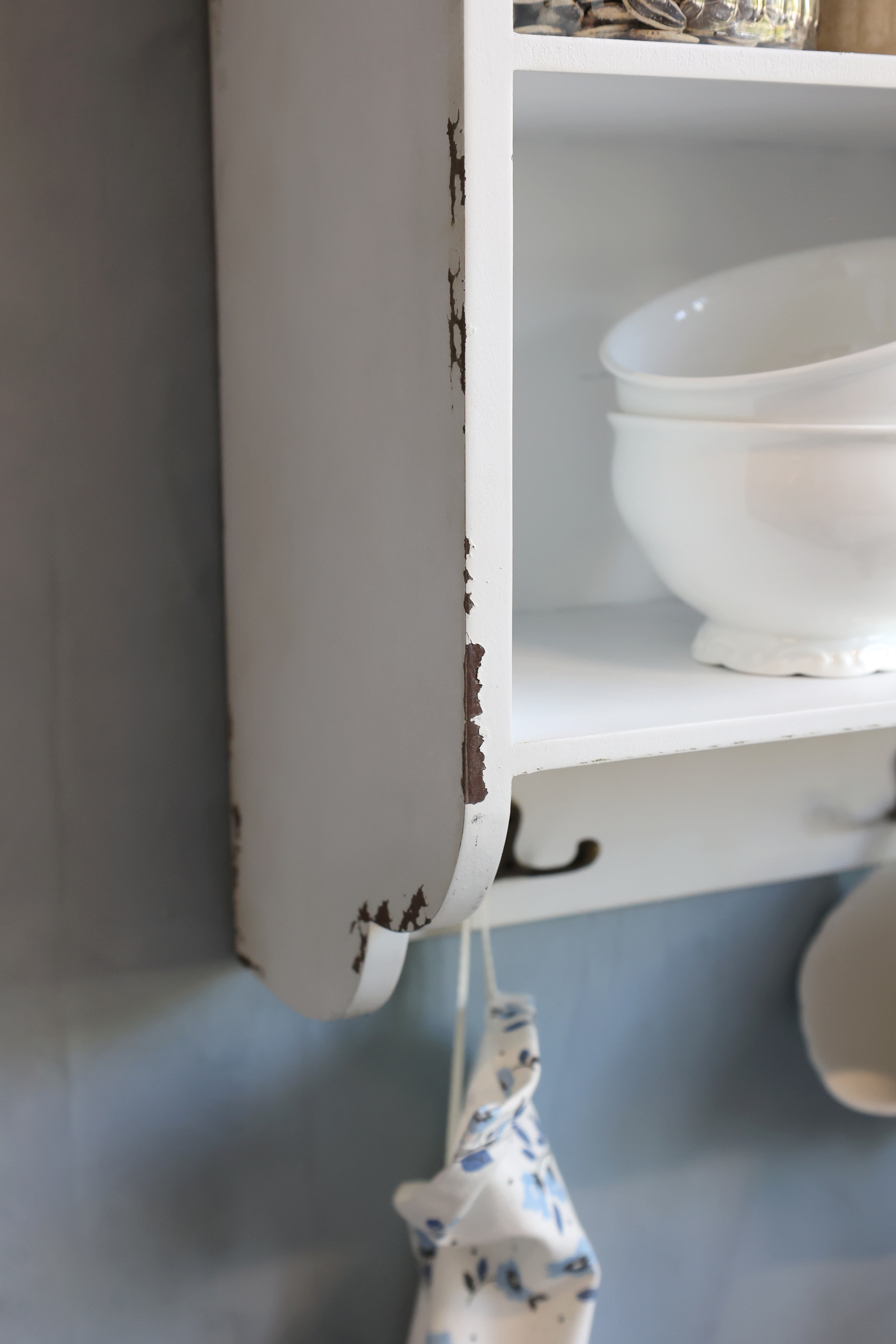Skåp till vägg - Granträ - H61/L56/B19 cm - Creme - 9
