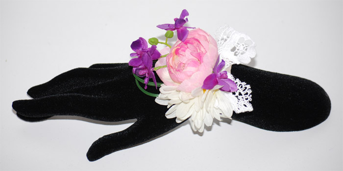 Corsage Prästkrage Rosa Par - 3