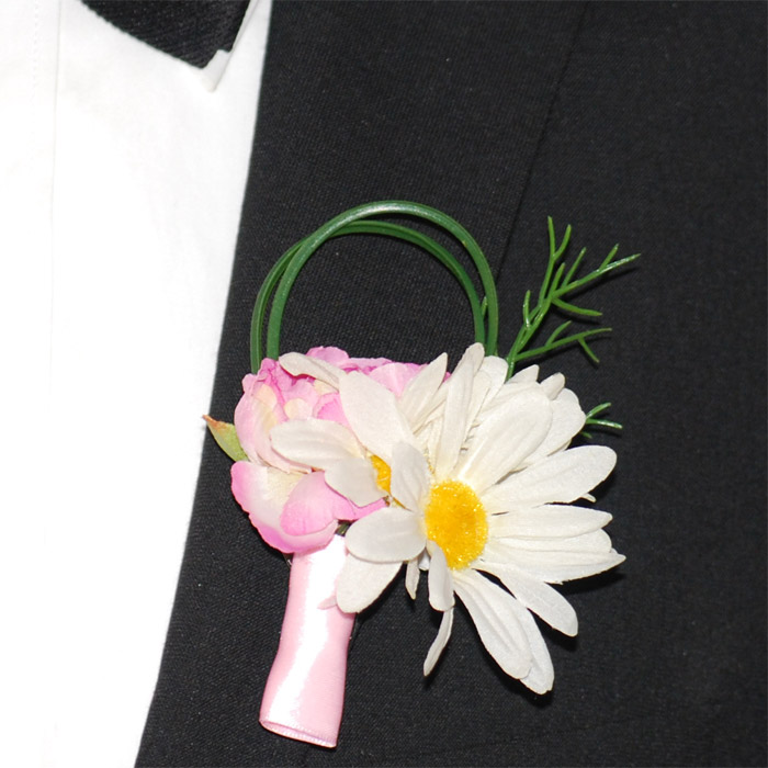 Corsage Prästkrage Rosa Par - 2