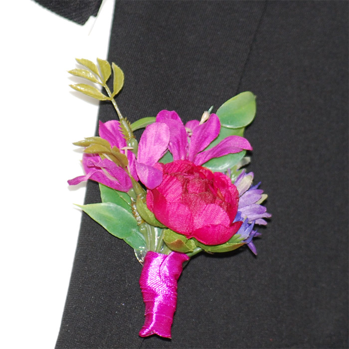 Corsage Pion Liten Rosa Par - 2