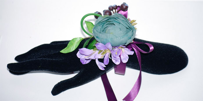 Corsage Pion Turkos Par - 3