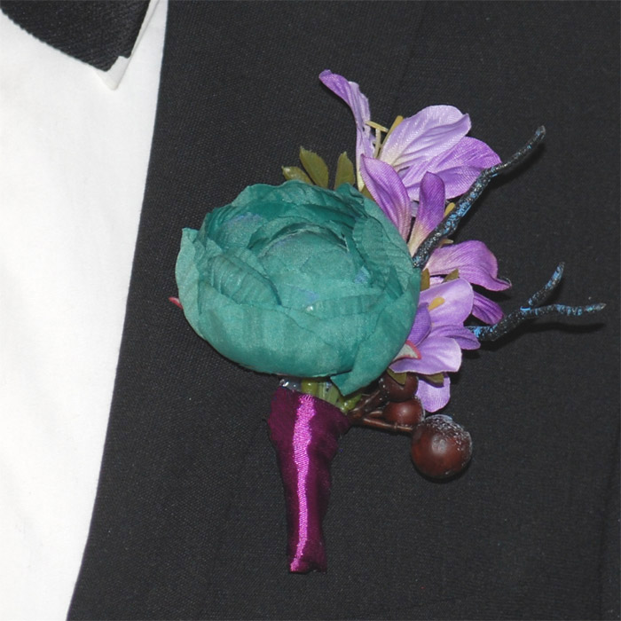 Corsage Pion Turkos Par - 2