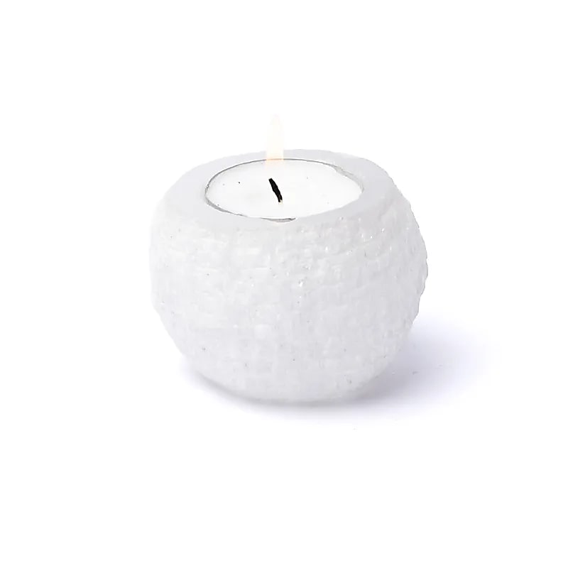 Selenit snöboll ljusstake 6 cm - 2
