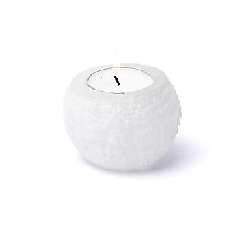 Selenit snöboll ljusstake 6 cm