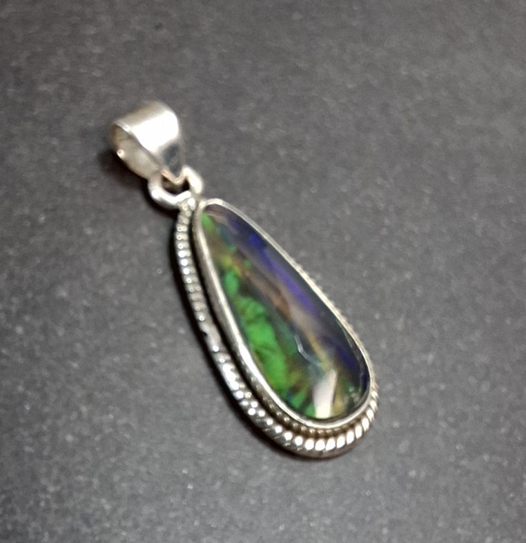 Hänge i Silver med fasetterad Opal - 4