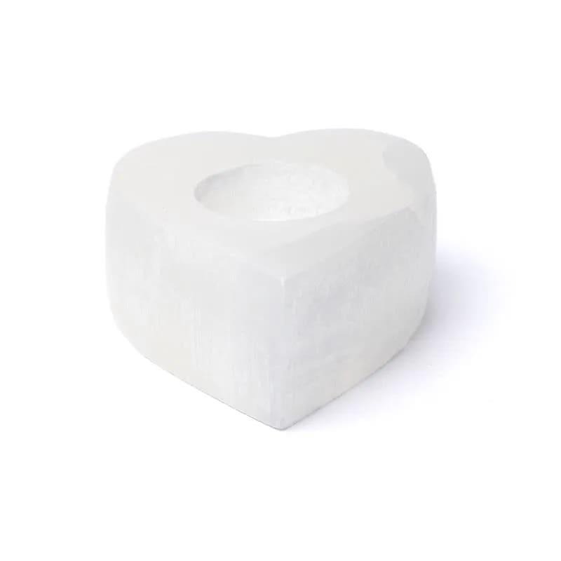 Ljusstake selenithjärta   10 cm