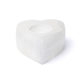 Ljusstake selenithjärta   10 cm