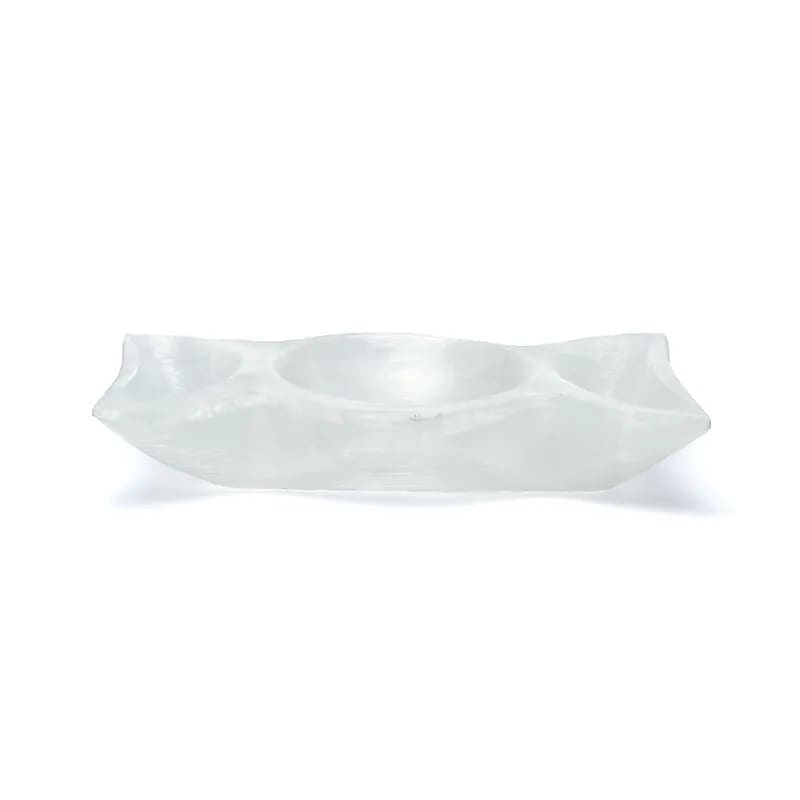 Selenit tredelad skål 16x8 cm - 2