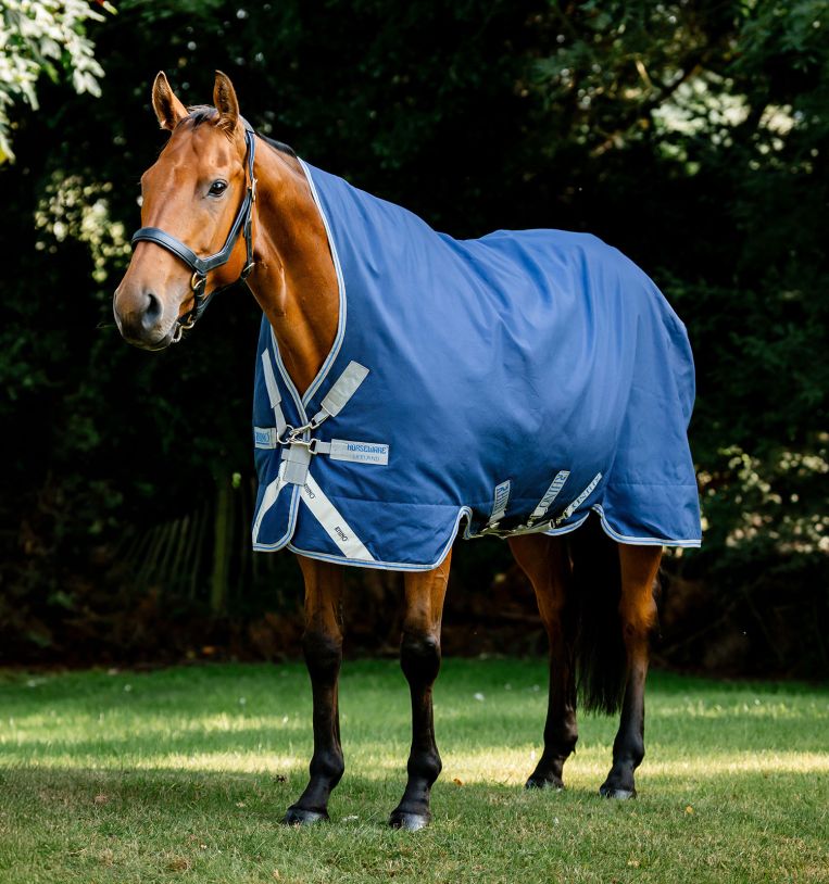 Horseware Rhino Wug Vari-Layer Turnout (250g Medium) Hästtäcke - Navy/Titanium Grey & Classic Blue (6'3 - 140 cm)
