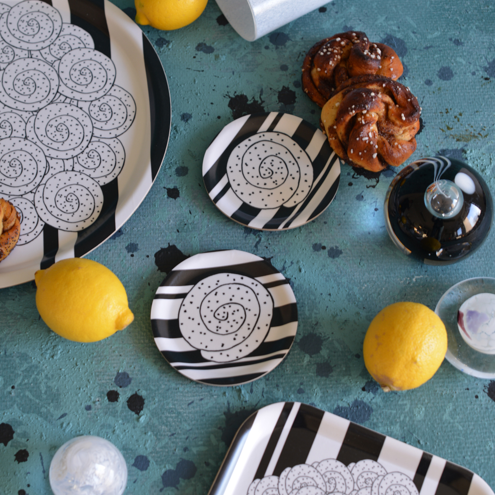 coaster/mini tray FIKA CINNAMON BUN  black 11 cm - 6