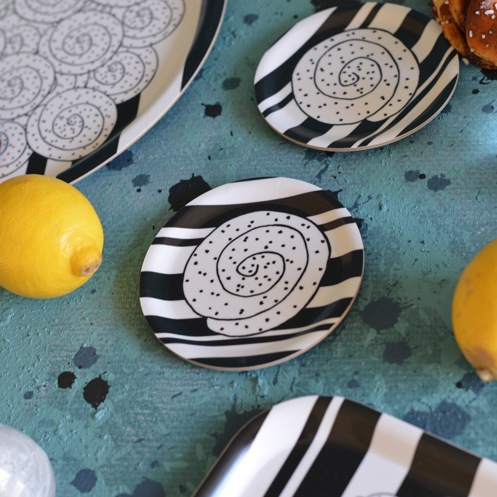 coaster/mini tray FIKA CINNAMON BUN  black 11 cm - 2
