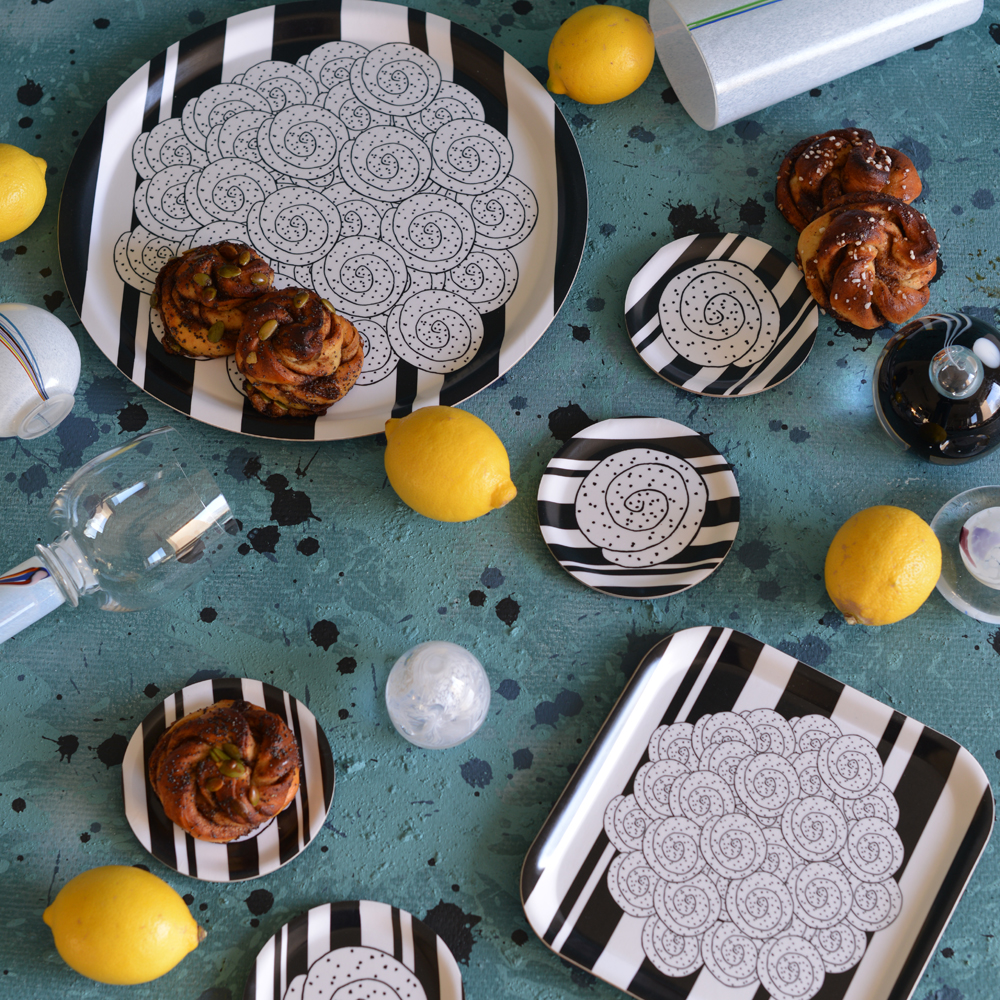 coaster/mini tray FIKA CINNAMON BUN  black 11 cm - 5