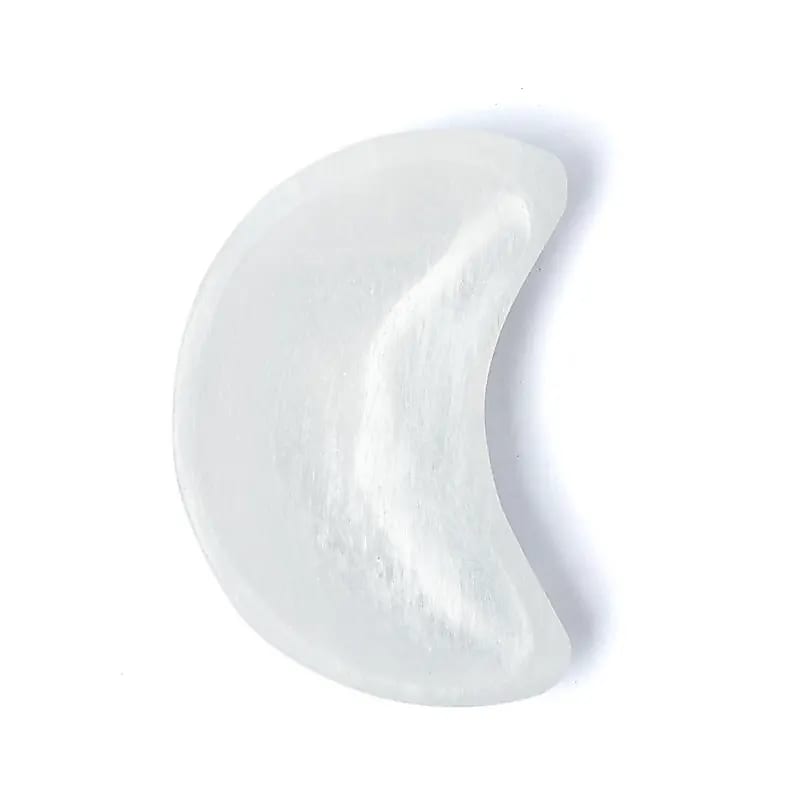 Selenit månformad skål  11 cm - 2
