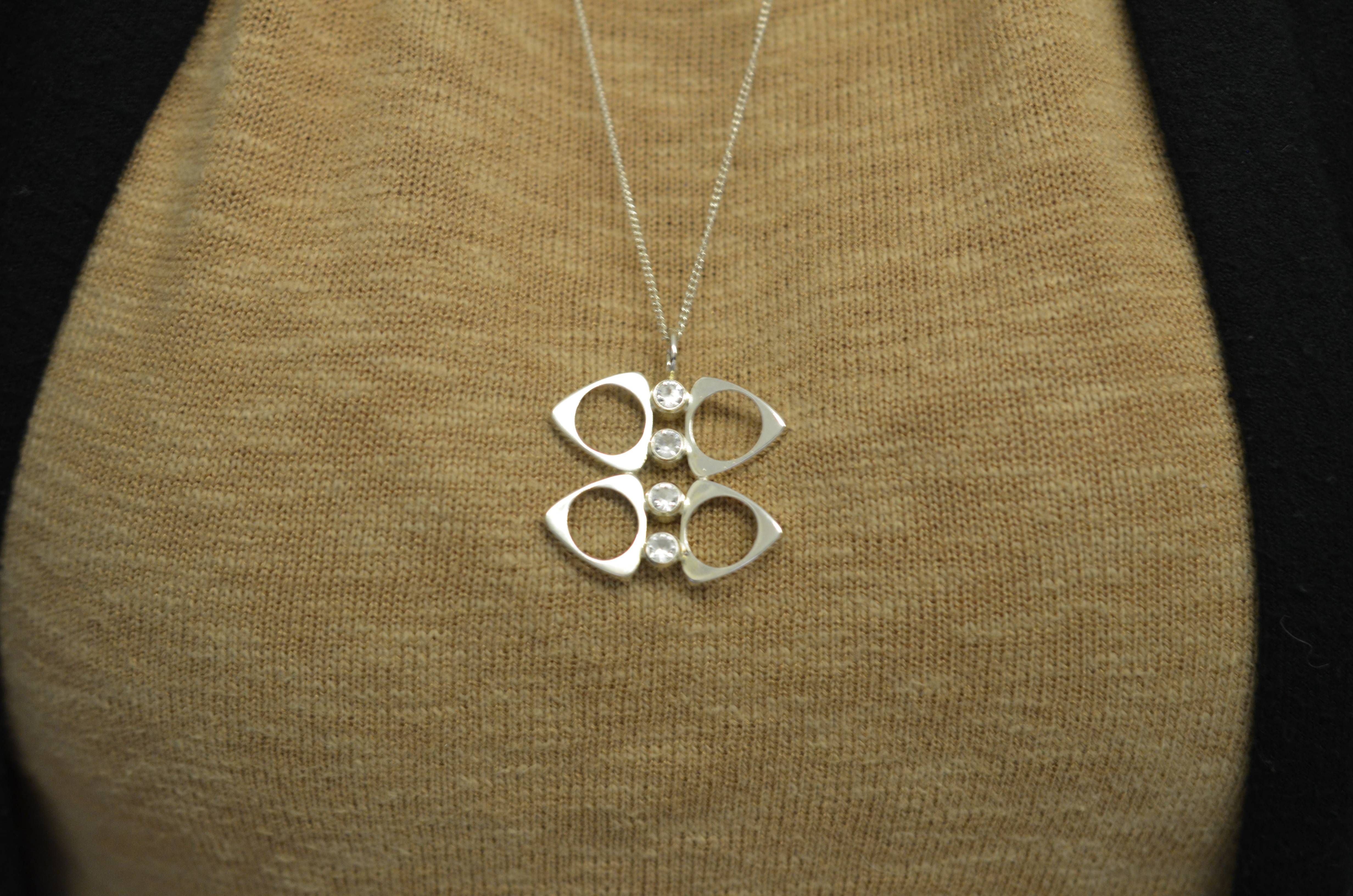 Vintage Salovaara silverhalsband med bergkristall - 5