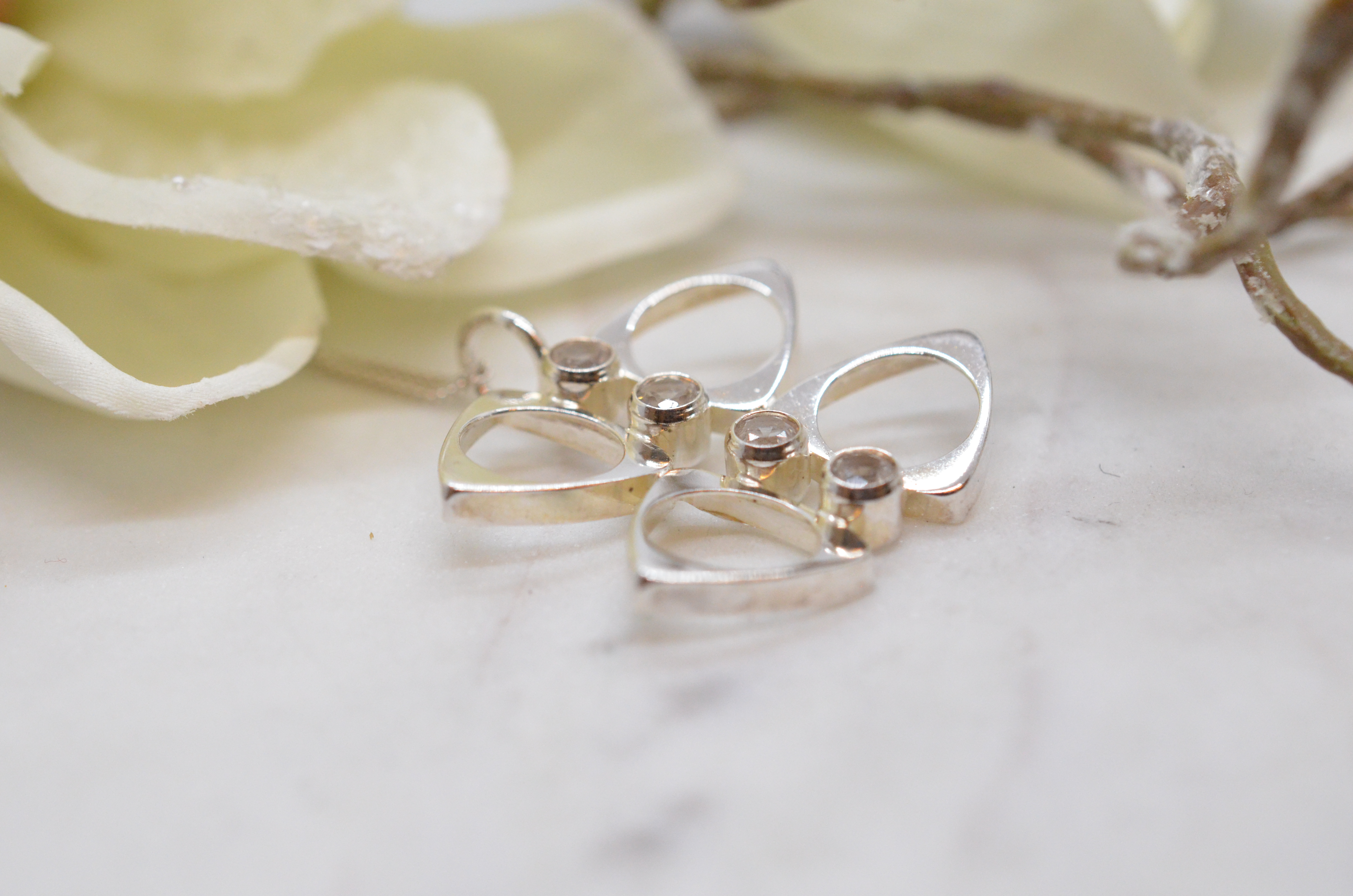 Vintage Salovaara silverhalsband med bergkristall - 3