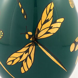 Gunvor Olin-Grönqvist (1994) Green Egg with Golden Dragonfly Decor 13 cm 